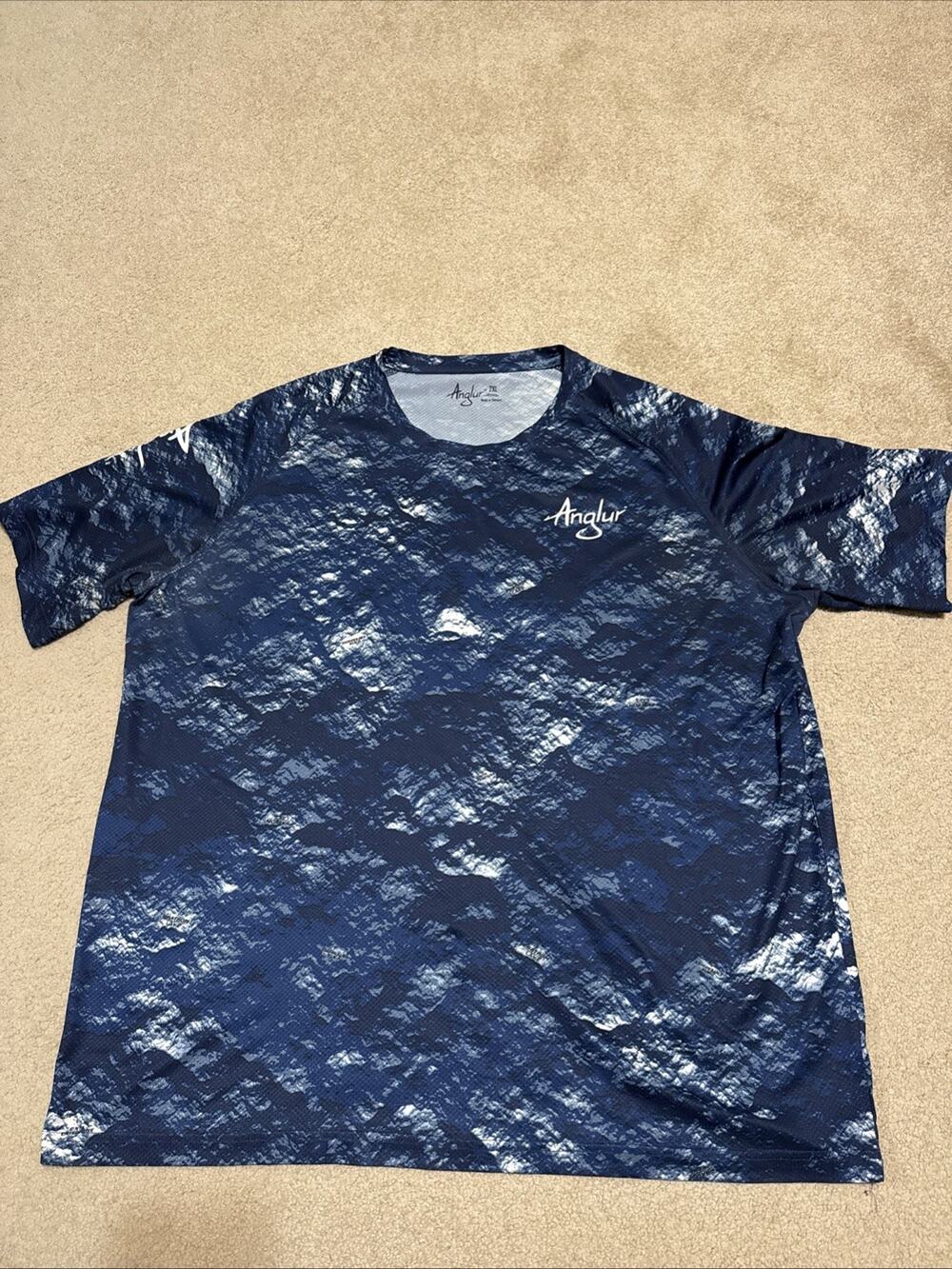 Men’s XXL Anglur Short Sleeve Moisture Wicking Sun Protection Fishing Shirt